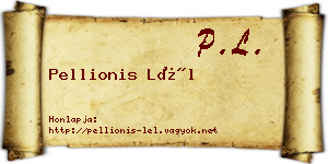 Pellionis Lél névjegykártya